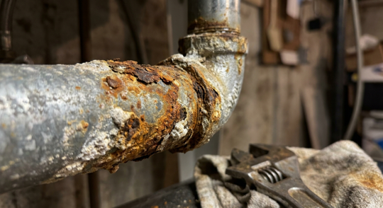 A pipe that needs repiping from a boise id home